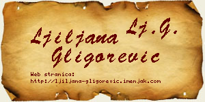 Ljiljana Gligorević vizit kartica